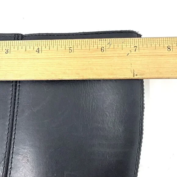 Frye Christie Tall Riding Boots Womens Sz 7.5 Black Leather 2 Buckles Equestrian - Picture 12 of 16